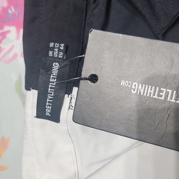 [US12] PRETTY LITTLE THING black & white dress - Picture 7 of 8